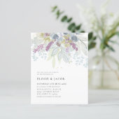 Budget Dusty Blue Waterverf Foliage Bruiloft (Staand voorkant)