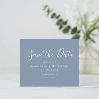 BUDGET Dusty Blue Weddenschap Save the Date