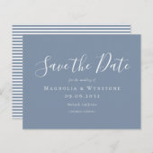 BUDGET Dusty Blue Weddenschap Save the Date (Voorkant / Achterkant)