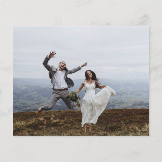 Budget Dusty Blue Wedding Dank u Foto (Achterkant)