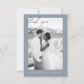Budget Dusty Blue Wedding Dank u kaarten (Voorkant)
