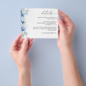 Budget Dusty Blue & White Bloemen Details Flyer (Hand)