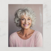 Budget Dusty Blue White Floral Memorial Uitnodigen (Achterkant)