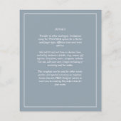 Budget Dusty Blue White Monochrome Wedding (Achterkant)