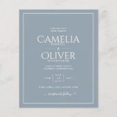 Budget Dusty Blue White Monochrome Wedding (Voorkant)