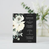 Budget Dusty Blue & White op Black Floral Wedding (Staand voorkant)