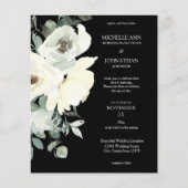 Budget Dusty Blue & White op Black Floral Wedding (Voorkant)