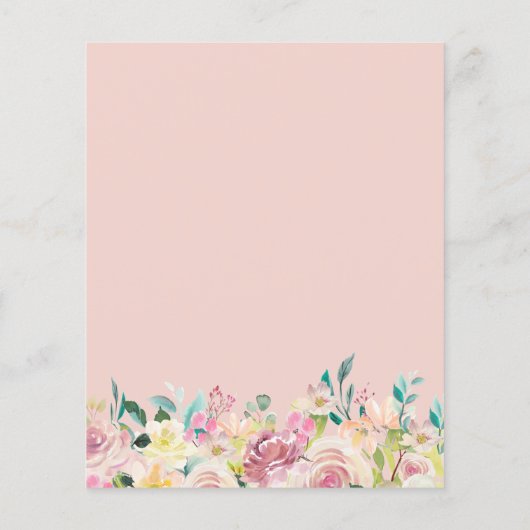 Budget Dusty Floral Foto Afstuderen Hartelijk dank (Achterkant)