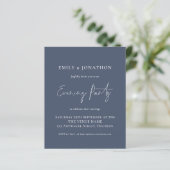 Budget Dusty Navy Blue Wedding Evening Party (Staand voorkant)