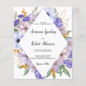 Budget Dusty Paars Floral Boho Wedding (Voorkant)