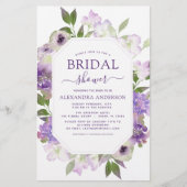 Budget Dusty Paars Floral Greenery Vrijgezellenfee (Voorkant)