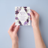 Budget Dusty Paars Floral Greenery Vrijgezellenfee Flyer (Hand)