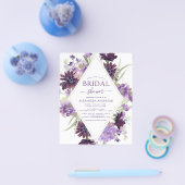 Budget Dusty Paars Floral Greenery Vrijgezellenfee Flyer (Enkel)