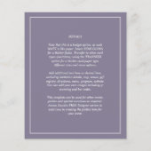 BUDGET Dusty Paars Photo Overlay Wedding Invite (Achterkant)
