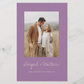Budget Dusty Paars Simple Weddenschap Flyer (Achterkant)