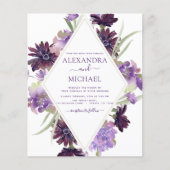 Budget Dusty Paars Wedding Floral Greenery (Voorkant)