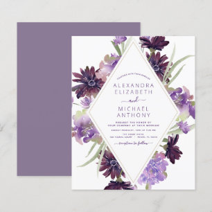 Budget Dusty Paars Wedding Floral Greenery
