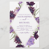 Budget Dusty Paars Wedding Floral Greenery (Voorkant)