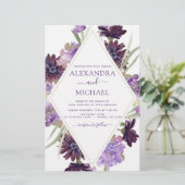 Budget Dusty Paars Wedding Floral Greenery (Staand voorkant)