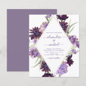 Budget Dusty Paars Wedding Floral Greenery (Voorkant / Achterkant)