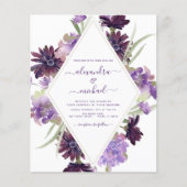 Budget Dusty Paars Wedding Floral Greenery (Voorkant)