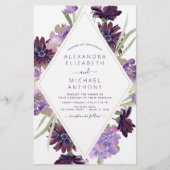 Budget Dusty Paars Wedding Floral Greenery (Voorkant)