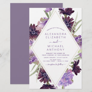 Budget Dusty Paars Wedding Floral Greenery