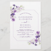 Budget Dusty Paars Wedding Floral Greenery (Voorkant)