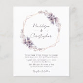 Budget Dusty Paarse Floral Wedding (Voorkant)