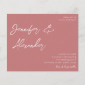 Budget Dusty Pink Calligraphy Photo Wedding V2 (Voorkant)