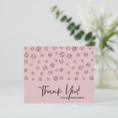 Budget Dusty Pink Gedroogd Dank u Kaarten (Staand voorkant)
