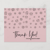Budget Dusty Pink Gedroogd Dank u Kaarten (Voorkant)