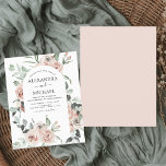 Budget Dusty Pink Greenery Wedding Invitations<br><div class="desc">Budget Dusty Pink Floral Rozen en Eucalyptus Botanical Greenery Waterverf Wedding Spring of Summer Wedding Invitations - omvat prachtige en elegante scripttypografie met moderne tropische botanische bloemen en groen voor de speciale viering van de huwelijksdag.</div>