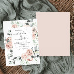 Budget Dusty Pink Greenery Wedding Invitations Flyer<br><div class="desc">Budget Dusty Pink Floral Rozen en Eucalyptus Botanical Greenery Waterverf Wedding Spring of Summer Wedding Invitations - omvat prachtige en elegante scripttypografie met moderne tropische botanische bloemen en groen voor de speciale viering van de huwelijksdag.</div>
