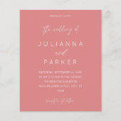 Budget Dusty Pink MOD Calligraphy Wedding (Voorkant)