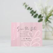 Budget Dusty Pink Modern Abstract Weddenschap Briefkaart (Staand voorkant)