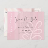 Budget Dusty Pink Modern Abstract Weddenschap Briefkaart (Voorkant / Achterkant)