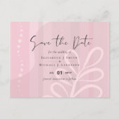 Budget Dusty Pink Modern Abstract Weddenschap Briefkaart (Voorkant)