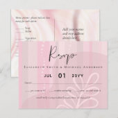 Budget Dusty Pink Modern Abstract Weddenschap Briefkaart (Voorkant / Achterkant)