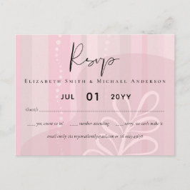 Budget Dusty Pink Modern Abstract Weddenschap Briefkaart