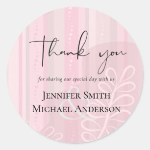 Budget Dusty Pink Modern Abstract Weddenschap Ronde Sticker