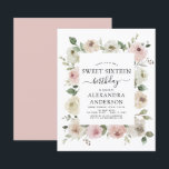 Budget Dusty Pink Sweet Sixteen Birthday Party<br><div class="desc">Budget Dusty Pink Floral Rozen en Eucalyptus Botanical Greenery Waterverf Spring of Summer Sweet Sixteen Birthday Party Invitations - omvat prachtige en elegante scripttypografie met moderne tropische botanische bloemen en groen voor de speciale zoete 16 viering.</div>