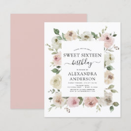 Budget Dusty Pink Sweet Sixteen Birthday Party