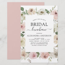 Budget Dusty Pink Vrijgezellenfeest Luncheon Flora