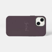 Budget Dusty Plum met naam iPhone Hoesje (Achterkant horizontaal)