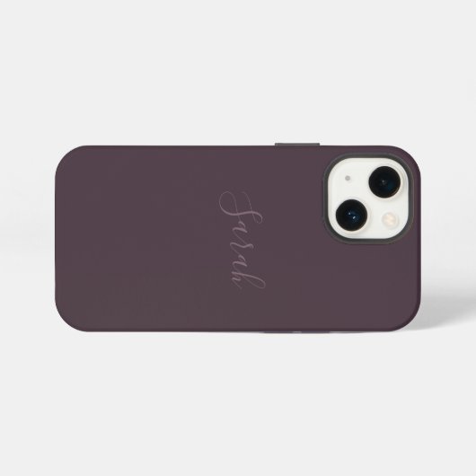 Budget Dusty Plum met naam iPhone Hoesje (Achterkant horizontaal)