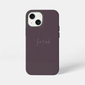 Budget Dusty Plum met naam iPhone Hoesje (Achterkant)