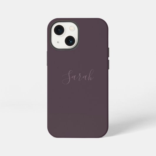 Budget Dusty Plum met naam iPhone Hoesje (Achterkant)