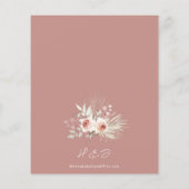 Budget Dusty Roos Boho Wedding Invitation (Achterkant)