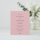 Budget Dusty Roos Calligraphy Wedding (Staand voorkant)